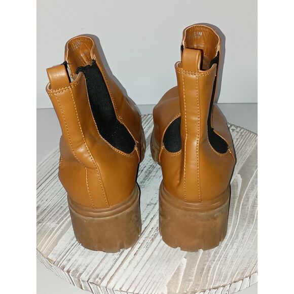 MADDEN GIRL, Tan Tessa Ankle Platform Boots, Woman Size 8.5 - Picture 3 of 8